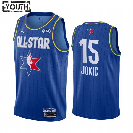 Dres NBA Denver Nuggets Nikola Jokic 15 2020 All-Star Jordan Brand Plava Swingman - Dječji